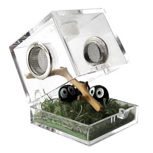 Caja de cría de reptiles, jaula de hábitat de reptiles acrílicos, caja de alimentación de insectos, tanque de terrario para mascotas, <span class=keywords><strong>Mini</strong></span> gateo transparente - Product Image 1