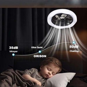 Ventilador de Techo BLDC de 16 Pulgadas con Luz LED, Control Remoto y Temporizador, Ventilador AC/DC con Panel Solar, <span class=keywords><strong>Bajo</strong></span> Nivel de Ruido, para Hogar, Hotel, Oficina - Product Image 6