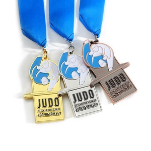 Non rinunciare mai alle medaglie di Judo oro argento rame medaglia quadrata smalto personalizzato Judo Taekwondo arti marziali bambini medaglia competitiva - Product Image 3