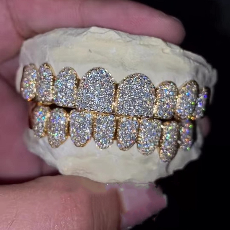Iced Out Diamond Grillz 925 Sterling