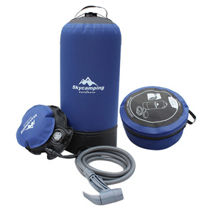 <span class=keywords><strong>Douche</strong></span> de camp portable avec pompe à air et bandoulière détachable-Étanche, sans fuite, chauffée par le soleil pour les aventures en plein air - Product Image 1