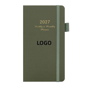 Wholesale PU Leather Hardcover Yearly Weekly Notebook 72 Sheets Elastic Band Planner <b>Notepad</b> for Corporate Promotional Gifts - Product Image 1