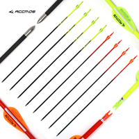Flèches de tir à l'arc ACCMOS ID 4,2 mm orange-vert en carbone, pointe en acier 400-1000, ailettes en plastique pour arbalètes