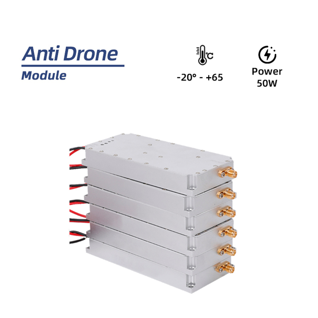 GaN Lora Module 50W 7400-7600MHz White Ceramic Transistor 28V Anti Drone Power Amplifier Module