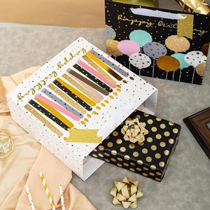 Medium Birthday Gift Bag 10 Inch Foil Print <b>Colorful</b> Candle Design Party Present Package With <b>Tissue</b> <b>Paper</b> - Product Image 5