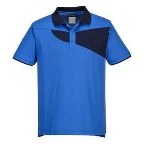 PORTWEST - PW210RNAM PW2 short sleeve royal <b>blue</b>/<b>navy</b> <b>blue</b> <b>polo</b> <b>shirt</b> - EAN 5036108357598 WORK T-<b>SHIRTS</b> AND <b>POLO</b> <b>SHIRTS</b> - Product Image 1