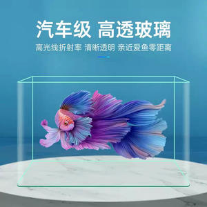 Hot Bent <b>Glass</b> Aquarium Rectangle Medium Size Transparent For Goldfish Home Decor Living Room Balcony Ecological Fish <b>Tank</b> - Product Image 5