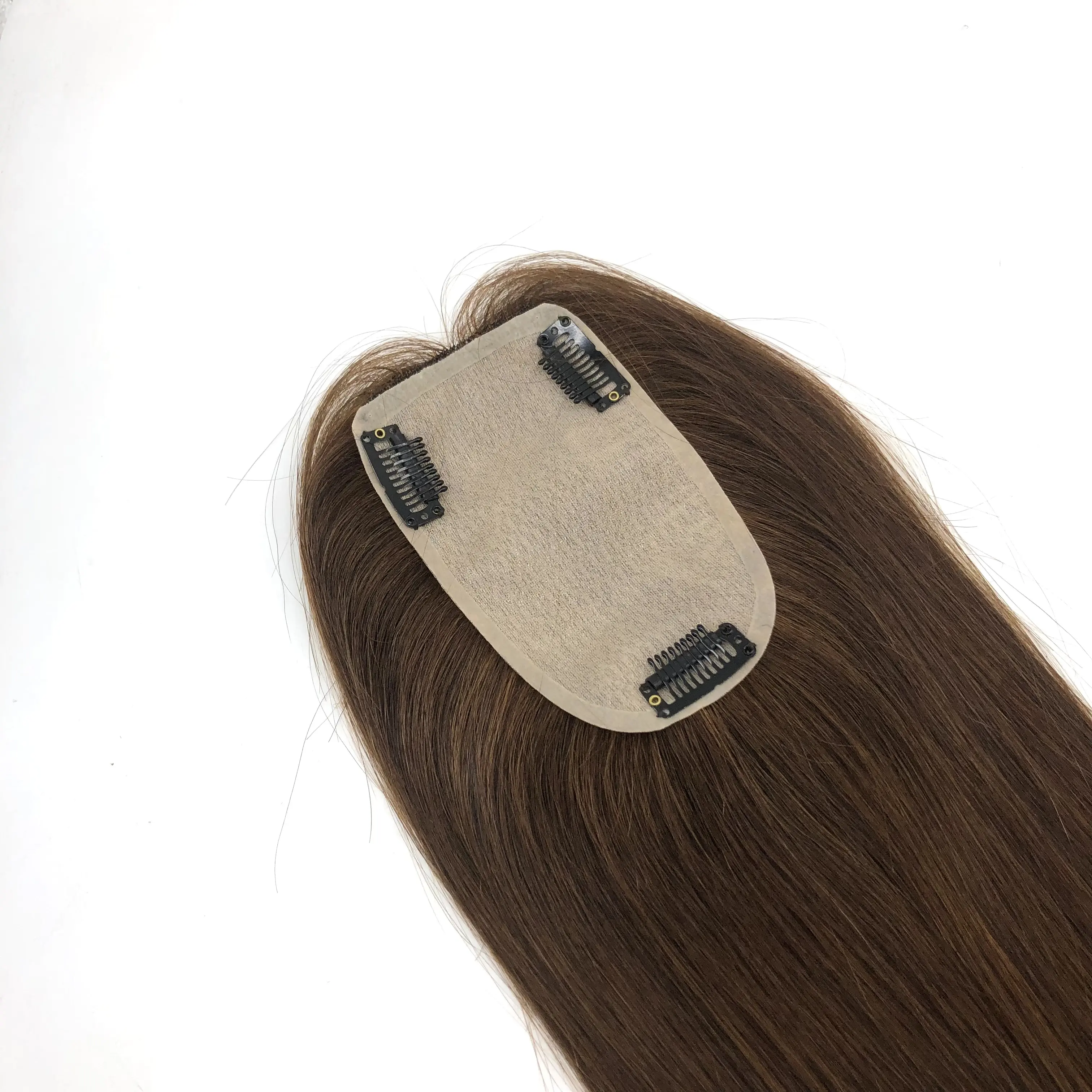 Penjualan terlaris grosir 100% rambut manusia asli tanpa penumpahan baru sutra dasar klip dalam ujung rambut untuk wanita