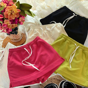 Pantalones cortos deportivos informales <span class=keywords><strong>de</strong></span> algodón <span class=keywords><strong>de</strong></span> verano al por mayor <span class=keywords><strong>para</strong></span> niñas prendas <span class=keywords><strong>de</strong></span> vestir <span class=keywords><strong>de</strong></span> <span class=keywords><strong>punto</strong></span> <span class=keywords><strong>de</strong></span> cintura media <span class=keywords><strong>para</strong></span> niños con patrón sólido dulce traje <span class=keywords><strong>de</strong></span> bebé - Product Image 1
