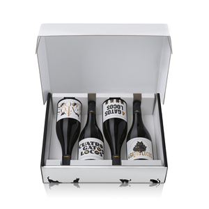 Eco friendly logotipo personalizado 4 botellas caja de vino papel cartón insertar cajas de embalaje corrugado lujo champán vino Cajas de Regalo - Product Image 1