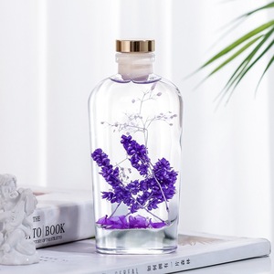 Diffuseur de parfum d'ambiance de luxe en gros avec <span class=keywords><strong>bouteille</strong></span> en verre transparent et fleurs séchées préservées, cadeau idéal pour mariage - Product Image 6