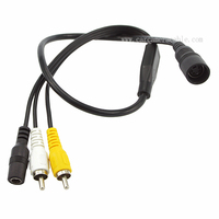 Câble audio vidéo étanche Mini Din 12V 3 broches 4 broches 5 broches 6 broches 7 broches 8 broches 9 broches 10 broches connecté à RCA pour min
