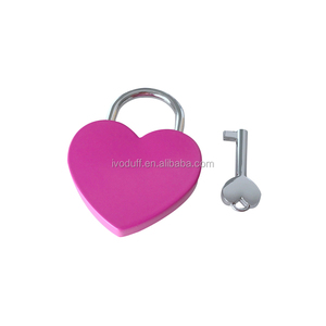 Metal Heart Padlock Ivoduff Vintage <strong>Suitcase</strong> <strong>Lock</strong> Heart Shape Padlock With Keys Love <strong>Lock</strong> - Product Image 1