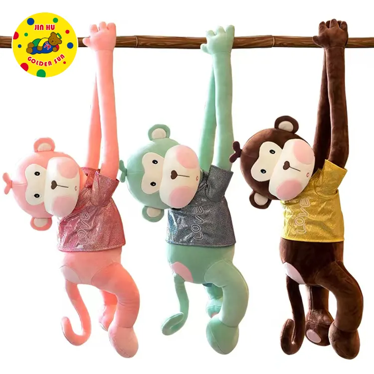 Macaco de pelúcia, braços longos e pernas, brinquedo de macaco de pelúcia, macaco de brinquedo de pelúcia personalizado