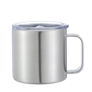 Tasses à café personnalisées avec logo, 12 oz, avec poignée, gobelet isotherme à double paroi, bouteilles d'eau noires avec revêtement en poudre pour le camping - Product Image 4