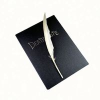 Cuaderno de Tapa Dura Coleccionable Death Note 2025, Temática Anime, 77 Hojas, Cuero PU, Encuadernación Cosida, Tamaño Grande, Escolar, Negro