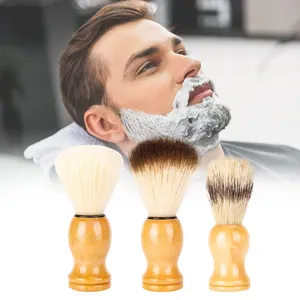 Salão atacado cabeleireiro ferramenta barbeiro logotipo personalizado barba bolha limpeza cerdas barbear mens barba escova