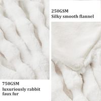 Plaid en fausse fourrure 1000 GSM, doux, moelleux, confortable, épais, doublé Sherpa à bulles, toutes saisons, lavable en machine, pour femme, pour la maison
