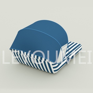 Bouée gonflable portable en PVC personnalisée avec auvent pare-soleil pour deux personnes, radeau flottant pour couples, logo personnalisé - Product Image 3