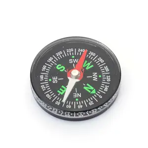 Amazon Hot Sell 20/30/40/45mm Liquid Filled Button Compass Plastic Mini Compass for Camping Hiking Outdoor Travel