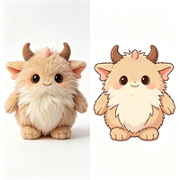 Vente en gros de poupées en peluche personnages doux et rembourrés, très demandées, poupées en peluche monstres mignons, jouets en peluche personnalisés