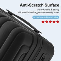 Valise de cabine MGB Factory PC 22x14x9 approuvée par les compagnies aériennes, coque rigide, roulettes pivotantes, serrure TSA, résistante aux rayures, légère