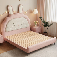 Lit superposé moderne en pin massif et cuir pour enfants (filles et garçons) avec rangement, anti-chute, écologique et durable – Idéal pour chambre et hôtel