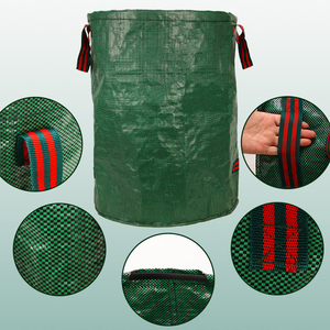 72 Gallon Large Capacity Yard <b>Waste</b> Garbage Bags Reusable Collapsible Green Leaf <b>Sacks</b> <b>Garden</b> <b>Waste</b> Bag - Product Image 3
