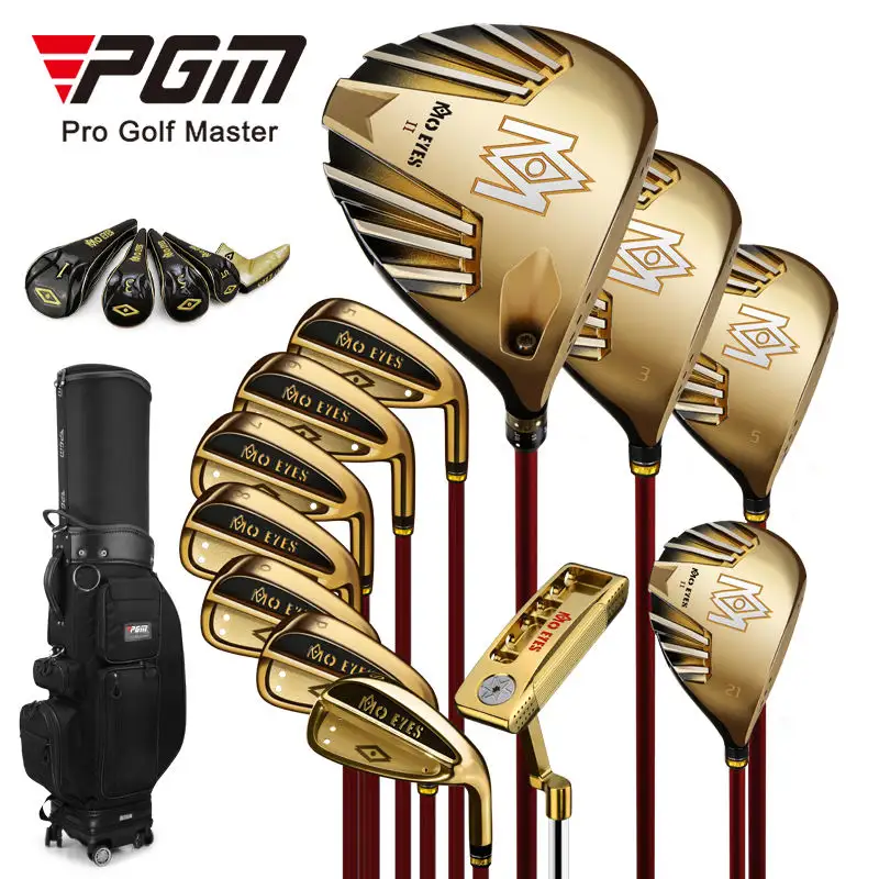 סיטונאי PGM MTG028 MO עיניים II צבע זהב מקצועי גברים מועדוני גולף סט שלם עם תיק גולף