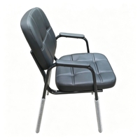 Chaise de bureau en tissu pour personnel, réglable en hauteur, pivotante, avec base en traîneau et accoudoirs en PP, idéale pour les visiteurs et les salles de conférence - Vente en gros