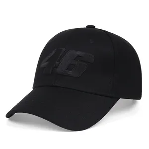 Topi Baseball Pria Logo bordir katun 6 Panel, topi bisbol profil rendah mode untuk pria