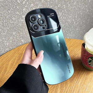 Vetro curvo gradiente grandi finestre lente custodia protettiva per Iphone 16 15 Pro - Product Image 5