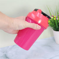 Shaker personnalisé en plastique sans BPA pour protéines en poudre, réutilisable et écologique, idéal pour la gym et le camping, avec maille de qualité alimentaire