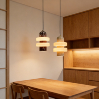 Lampe suspendue en pierre naturelle de luxe nordique, design de villa, hôtel, lampe suspendue en marbre de luxe