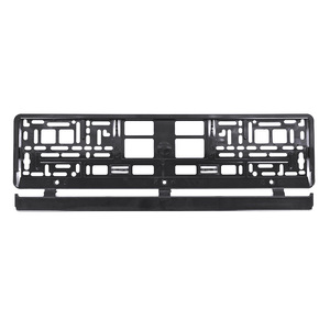 Cadre de plaque d'immatriculation en plastique standard européen, cadre de plaque d'immatriculation ABS à clipser, logo imprimable - Product Image 2