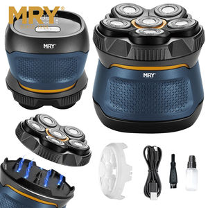 Rasoir électrique MRY pour hommes chauves, étanche, avec 7 têtes flottantes, lame magnétique détachable, double vitesse, <span class=keywords><strong>rasage</strong></span> humide et sec - Product Image 1
