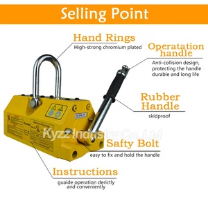 Precio al por mayor para el nuevo elevador magnético permanente de suspensión <span class=keywords><strong>Manual</strong></span> portátil 1T 2T 5t levanta la ventosa de la placa de acero - Product Image 3