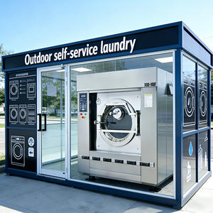 Laveuse-essoreuse électrique commerciale entièrement automatique 20 kg en acier inoxydable avec fonction autonettoyante pour le self-service - Product Image 1