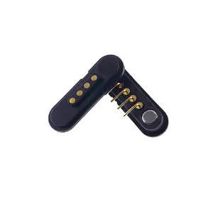 Única linha 2 3 4 5 6 pinos magnético forte Pogo Pin conector 2.54mm passo Pogo Pin Mating USB cabo conector