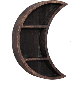 Design artistico creativo con cornice in legno fatta a mano a forma di mezzaluna bohémien per il soggiorno, decorazione per la casa a parete perfetta - Product Image 1