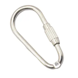 Thép Vít Khóa Carabiner Vòng Chìa Khóa Clasp Clip Snap Hook Cho Leo Núi Hang Động Câu Cá Đi Bộ Đi Du Lịch Treo Dây Thừng