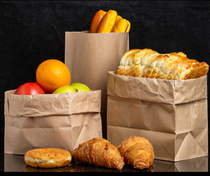 Bolsas <span class=keywords><strong>de</strong></span> Papel Kraft Virgen Recubierto <span class=keywords><strong>de</strong></span> 70 g/m² Impresas SOS Sin Asas para Alimentos, Pizza/Sushi/Pan, Venta al Por Mayor - Product Image 3