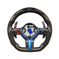 Volants de direction en cuir de luxe avec éclairage LED Shift Light en fibre de carbone pour E90/E92/M3/E82/E90/E87/M3/M2, ajustement personnalisé