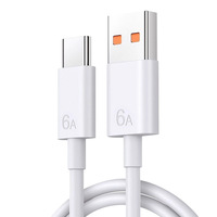Kabel Data pengisian daya Flash tipe-c, 1 Meter untuk Redmi Mate40/P50 6A Earphone komputer Printer Super cepat