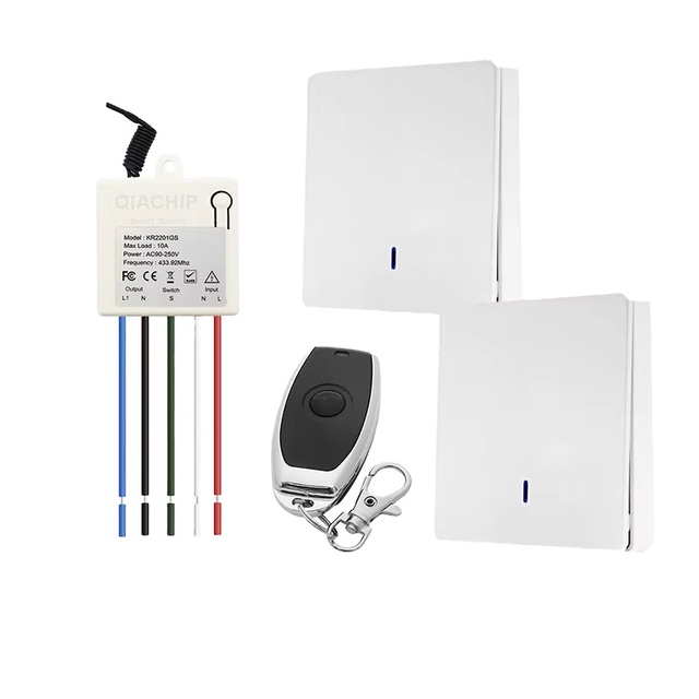 RF 433MHz Wireless Switch 220V 100V Wall Panel with 433.92MHz Remote Control Mini Relay Receiver Home Led Light Lamp Switch Fun