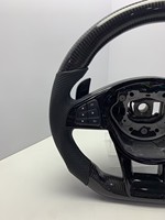 Volant en fibre de carbone avec boutons, compatible avec Mercedes Benz AMG Classe G C43 C238 A45 G500 G63 E63, volant de voiture personnalisé