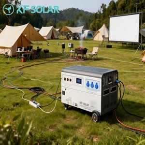 Grote capaciteit 5KW 10KW 15KW draagbare krachtcentrale grote LiFePO4 batterij oplaadbare zonnegenerator voor thuis en buitengebruik MPPT - Product Image 1