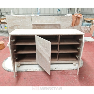 <strong>Modern</strong> <strong>Grey</strong> New Arrival High Quality Living Room Furniture Marble Media Console Natural Marble <strong>Sideboard</strong> - Product Image 3