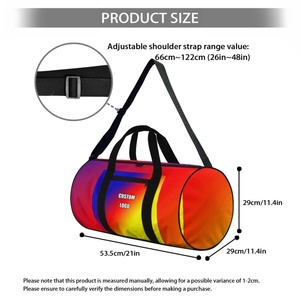 คำสั่งซื้อกระเป๋าผู้หญิงทรงกระบอกลายดาวตะวันออกกระเป๋ากีฬาอเนกประสงค์ทนทานสำหรับทุกเพศ - Product Image 6