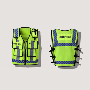 مرحبا-viz الأمن موحدة عاكس الشريط الأمن سترة اقتصادية السلامة سترة عاكسة مع الشعار - Product Image 3